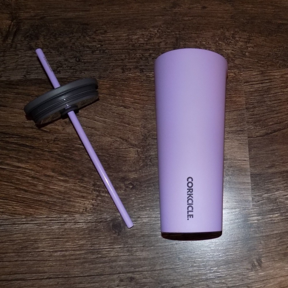 Corkcicle Tumbler Unisex 24oz Lilac Purple Excellent Insulated Matte Cold Cup